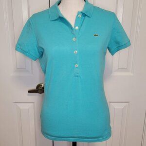 Lacoste Turquoise Stretch Polo Shirt Women’s Size 38 (U.S. 6–8)